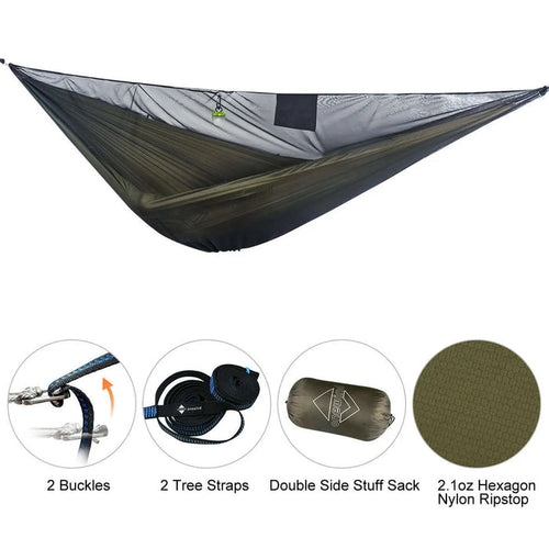 11" camping hammock with 12' tarp bundle