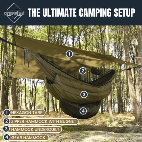 flare hammock underquilt and blanket combo OD green