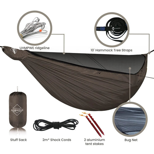 tempest 11' zipper camping hammock