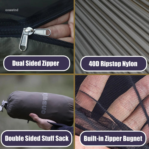 tempest 12' zipper camping hammock