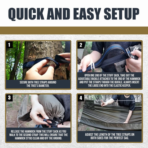 tempest 12' zipper camping hammock