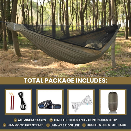 tempest 12' zipper camping hammock