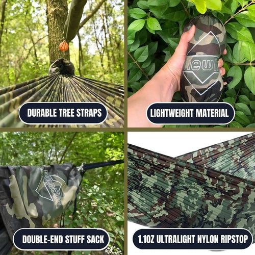 whirlwind 11' camouflage ultralight camping hammock