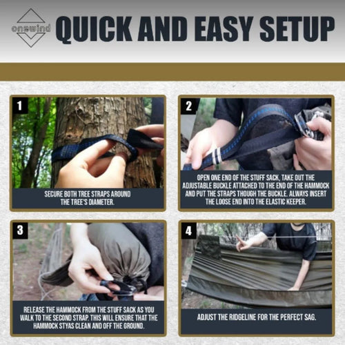 whirlwind 11' camouflage ultralight camping hammock
